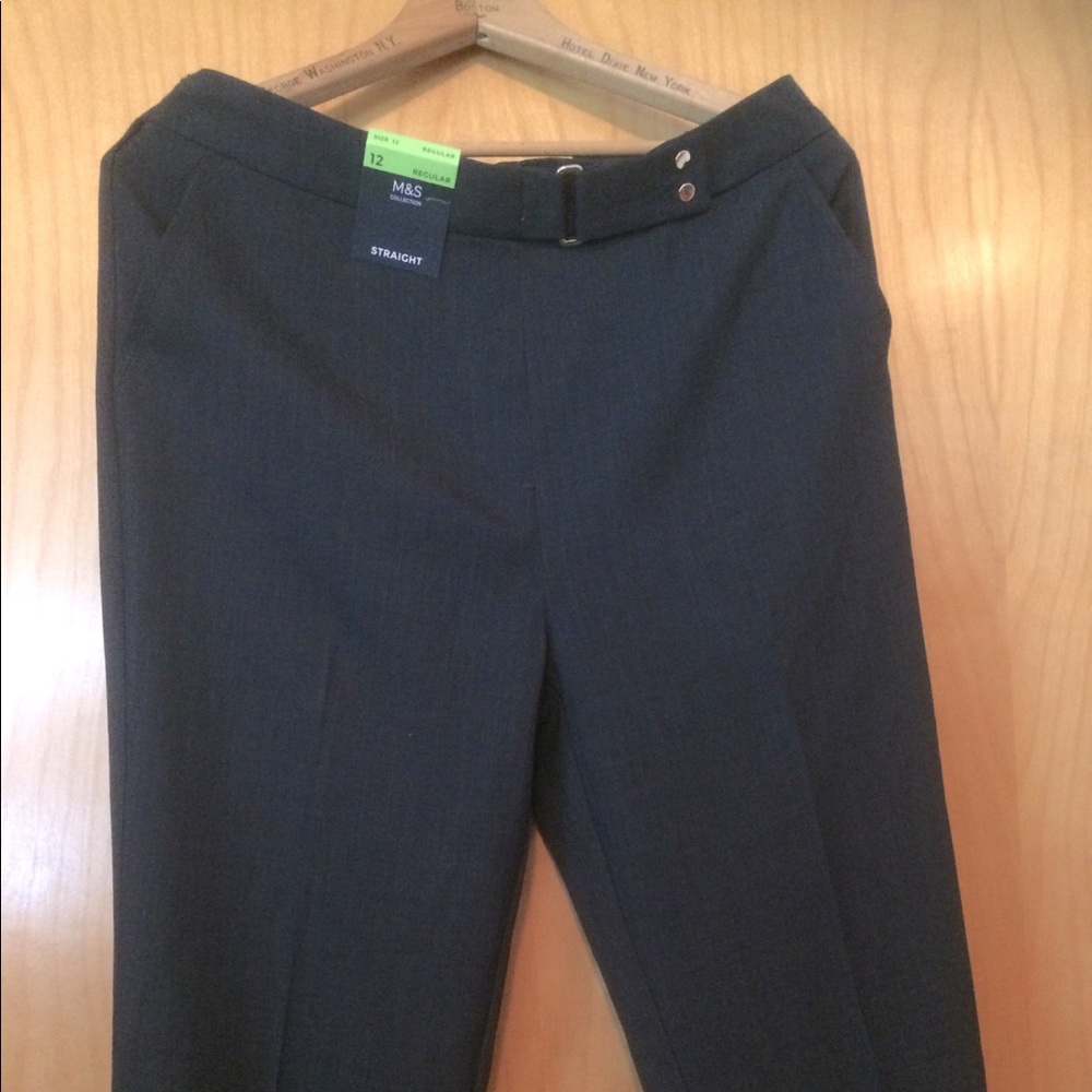 NWT M&S Navy Pants US8-10